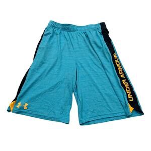 13-9 UNDER ARMOUR Boys Basketball Shorts Blue XL